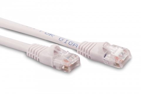 25ft Cat6 Ethernet Patch Cable - White Color - Snagless Boot