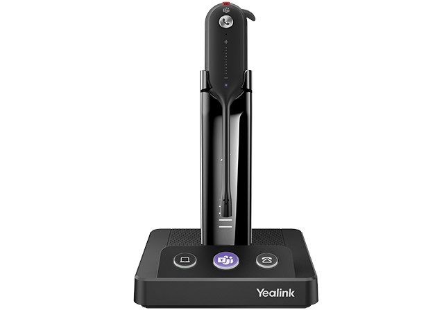 Yealink WH63 Convertible Monaural DECT Wireless Headset w/ Charging Stand