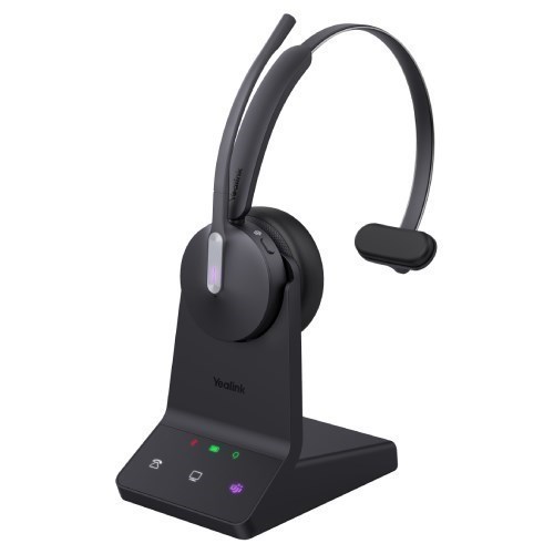Yealink WH64  Over-the-Head Monaural DECT Wireless Headset w/ Charging Stand