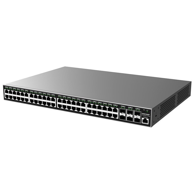 Grandstream GWN7806P Enterprise Layer 2+ Managed PoE Network Switch, 48 X GigE, 6 X SFP+