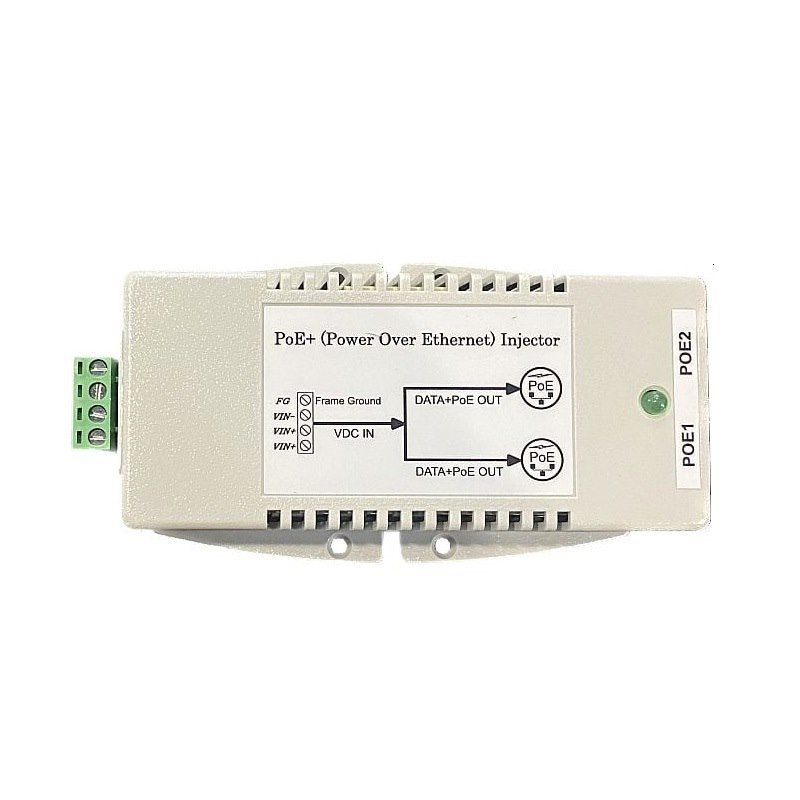 Tycon Power TP-DC-1248GDx2-HP 10-15VDC Input, Dual Gigabit 56V 802.3At Output, 42W