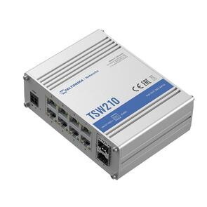 Teltonika TSW210 8 Port Unmanaged Industrial Gigabit Switch With 2 SFP Ports