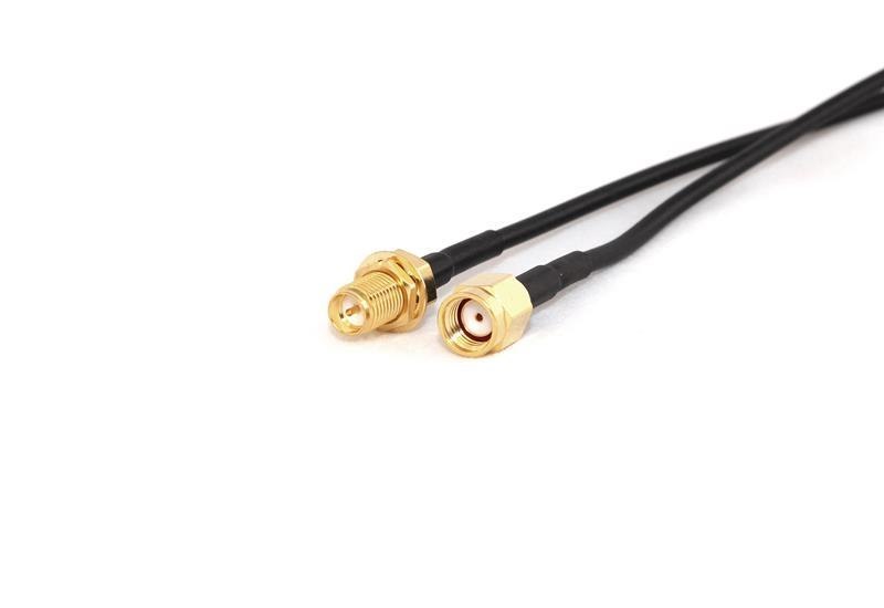 Go Wireless Rp-Sma Male To Rp-Sma Female Bulkhead 20CM LLC100 50 Ohm Coax Pigtail