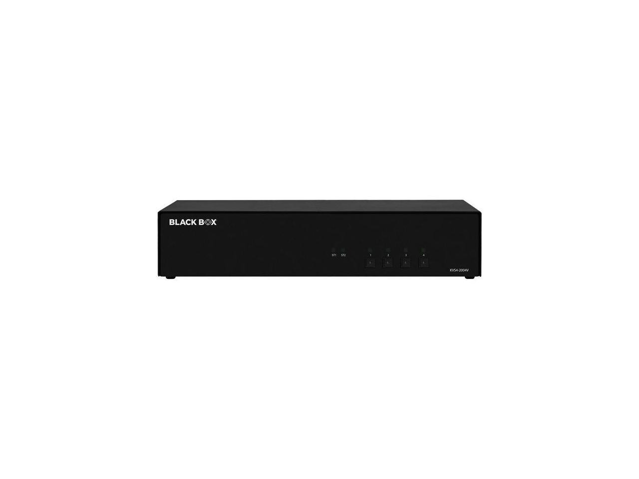 Black Box KVM Switch, NIAP 4.0 Certified - 4-Port, Dual-Monitor, DisplayPort