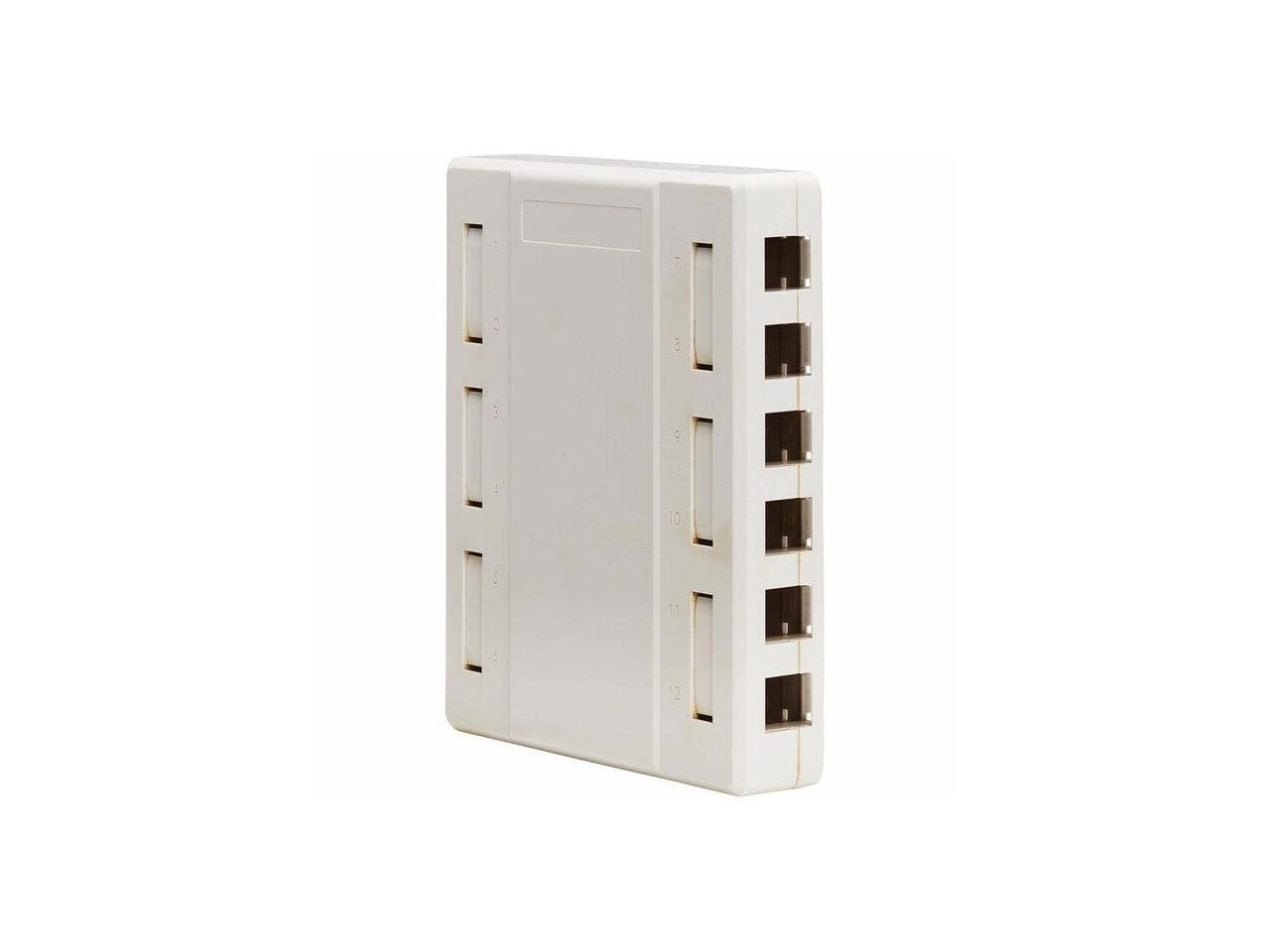 Eaton Tripp Lite Series Surface-Mount Box for Keystone Jacks - 12 Ports, White, TAA