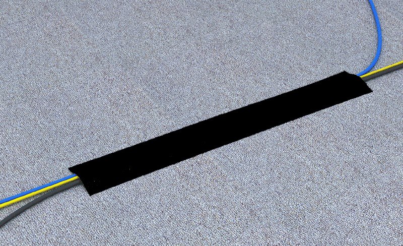 4Cabling Cable Cover For Carpet 900MM Black
