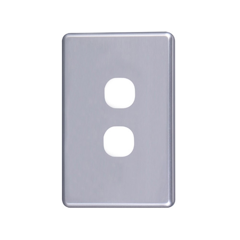 4Cabling 4C | Classic 2 Gang Switch Cover - Silver
