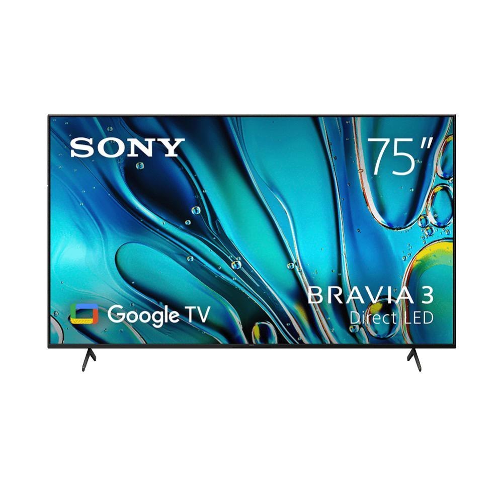 Sony Bravia 3 FWD75S30 75" Display 4K Uhd, 3840 X 2160, 450 CD/LM2, HDR10/HLG, Google TV, Dolby Vision