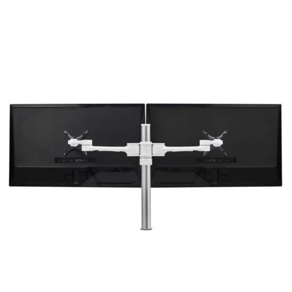 Atdec Desk Mount for Mini PC, Monitor, Flat Panel Display, Curved Screen Display - White - Landscape/Portrait