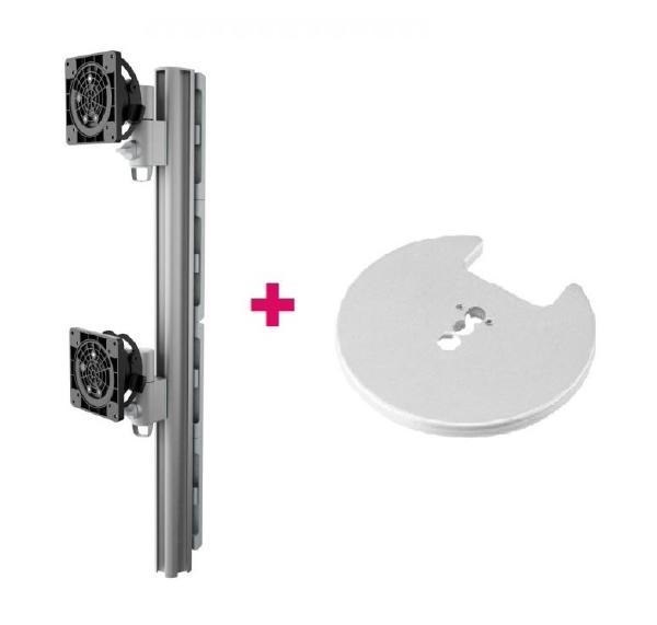Atdec Dual Monitor Stand, Curve Up To 12KG, Grommet Clamp, 100MM Vesa, 10YR, Silver