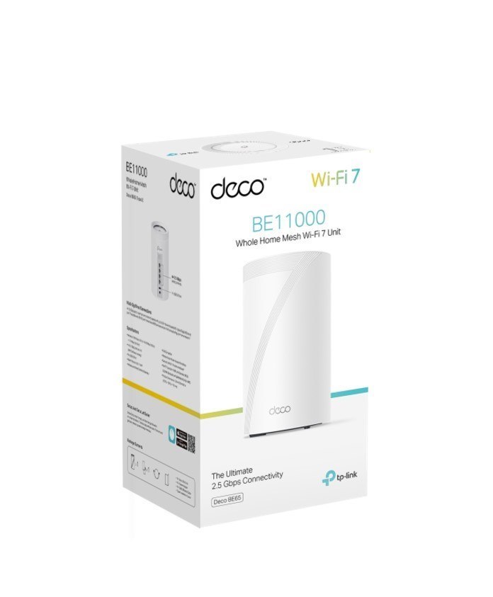 Tp-Link Deco Be11000 Mesh Wi-Fi 7 Tri-Band System, 2.5 GbE(4), Ant(4), 1-Pack, 3YR