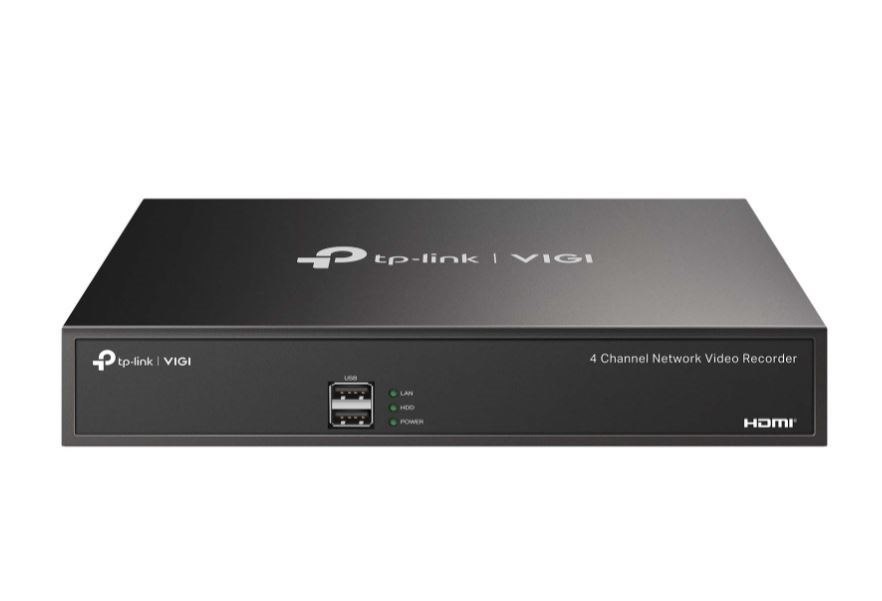 Tp-Link Vigi 4-CH NVR, 3.5"(0/1), Uhd, 8MP, Hdmi(1), Vga(1), 10/100(1), 3YR