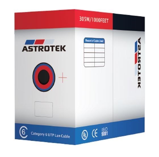 Astrotek Cat6 Utp Cable 305M Roll - Orange Full 0.55MM Copper Solid Wire Ethernet Lan Network 23Awg 0.55Cu 2X4P LSZH Jacket