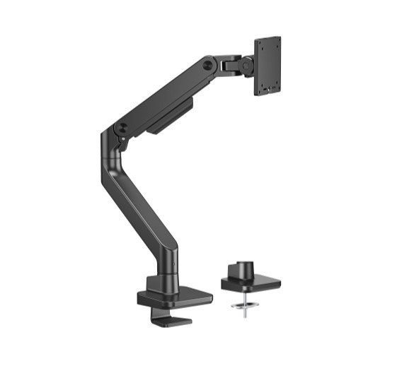Brateck LDT81-C012-B Noteworthy Heavy-Duty Gas Spring Monitor Arm For Most 17'~49' Monitors, Fine Texture Black (LS)