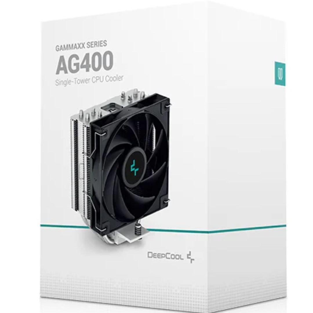 DeepCool Ag400 Cpu Cooler 4 Heat Pipes, 120MM PWM Fan, Intel Lga1851/1700/1200/1151/1150/1155 Amd Am5/Am4