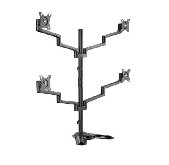 Brateck LDT72-T048 Premium Aluminum Articulating Monitor Stand, From 17'-32', Weight Capacity 6KG, 180° Rotation (LS)