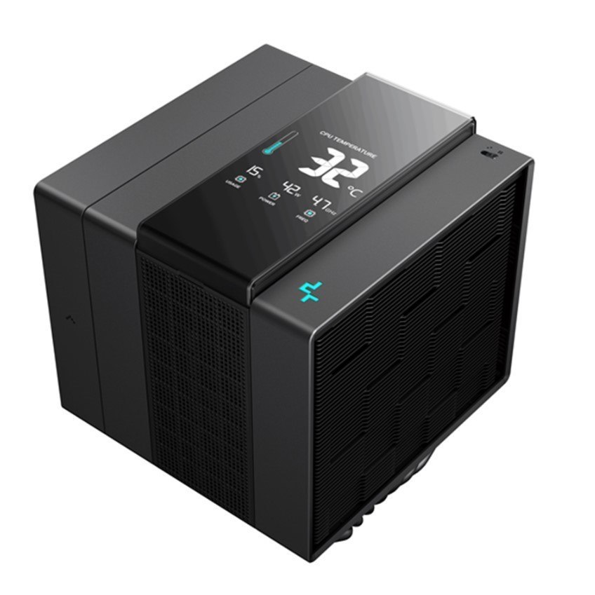 DeepCool Assassin Iv VC Vision Digital Air Cooler, TDP 300W, Quad-Segmented Dashboard Display, Silent 3-Phase 6-Slot 4-Pole Fans (120MM And 140MM)