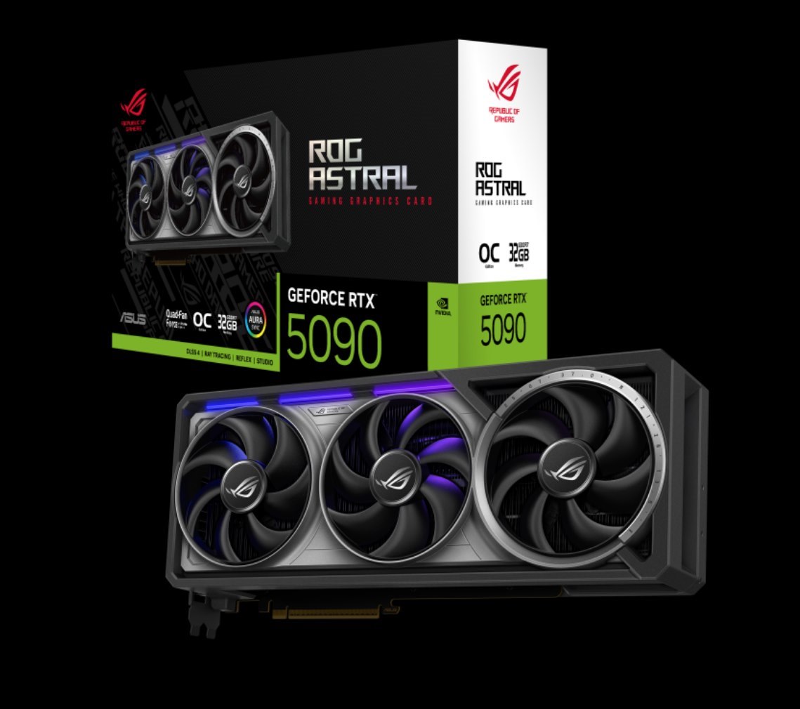 Asus nVidia GeForce ROG-Astral-RTX-5090-32GB GDDR7 Oc Edition 2580 MHz Boost Clock 28Gbps 512-Bit Igital Max Resolution 7680 X 4320