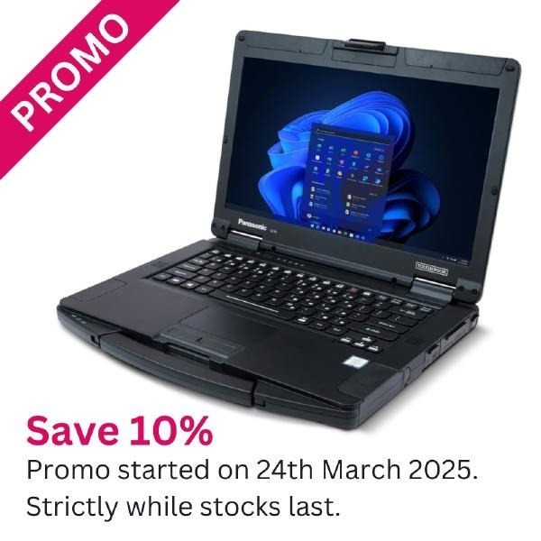 Panasonic Toughbook 55 MK3 I5-1345U, 8GB, 512GB SSD Opal, 14" HD STD Bright, Wifi, NonBacklit KBD, (No Webcam), W11P, 3YR WTY