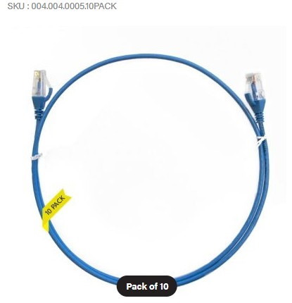CB-SLC6-2RED 2M Slim CAT6 UTP Patch Cable LSZH in Blue
