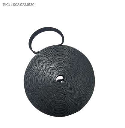 Hook & Loop Cable Tie - 30m Roll x 15mm Wide - Black 