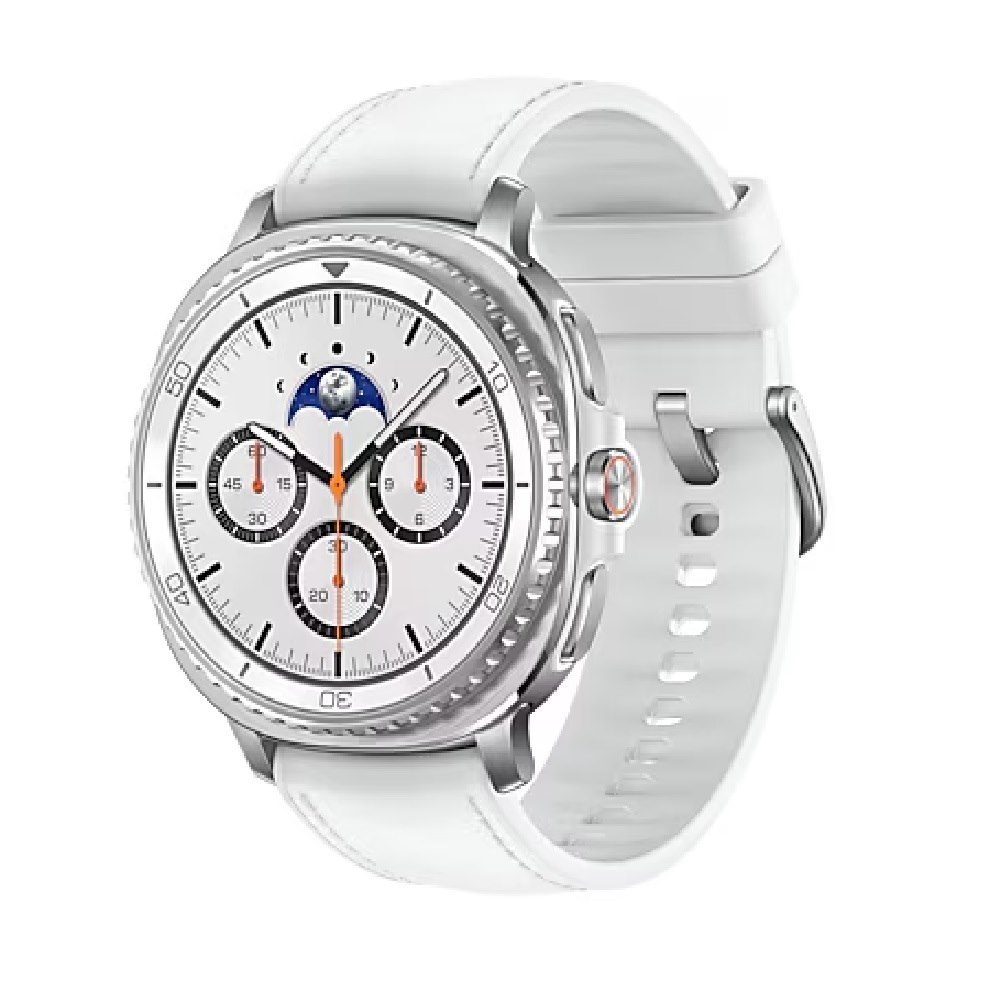 Samsung Galaxy Watch8 Classic Bluetooth + 4G (46MM) - White (Sm-L505fzwaxsa), 1.3',Super AMOLED,1.6GHz,2GB/64GB,Bluetooth v5.3,445mAh,2 Years Warranty