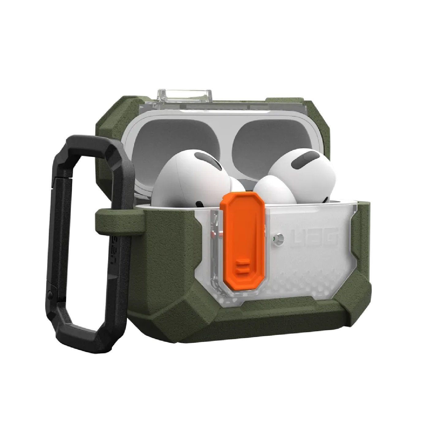 Uag Plasma Apple Airpods Pro (2ND Gen) Rugged Case - Olive Drab (104128114040), Drop+ Military Standard, Detachable Carabiner, 10 Years Warranty