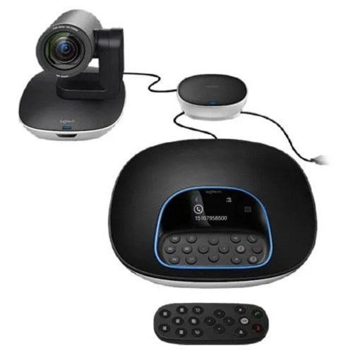 Logitech ConferenceCam Group, Full HD PTZ Cameral, 1080P,Crystal‑Clear, Natural Audio, Erfect For Large Rooms (14–20 Participants)