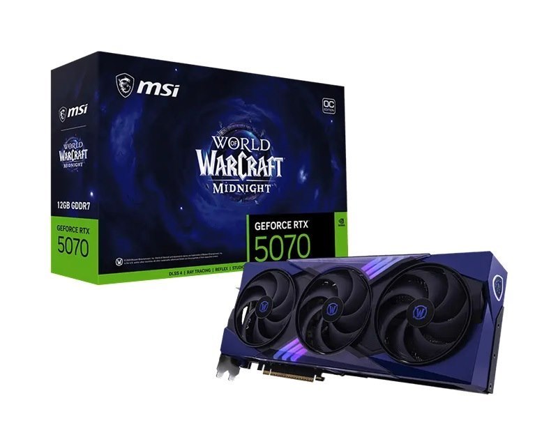 Msi nVidia GeForce RTX 5070 12G World Of Warcraft Midnight Void Edition Oc