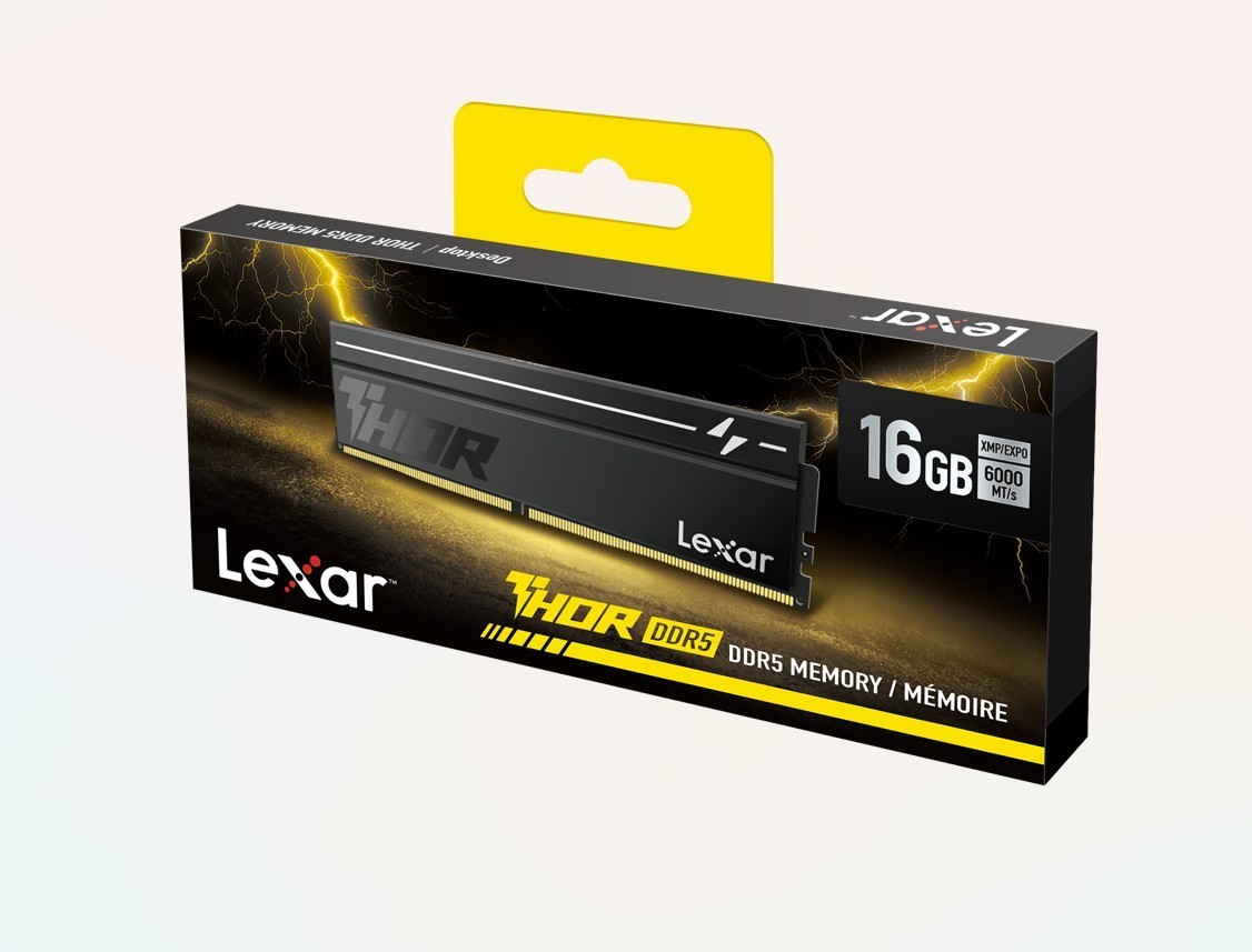Lexar Ld5u16g60c400v-Rgs DDR5 Udimm 16GB 6000 MT/s 1.4V CL40 Thor G2 Oc Black RGB Intel XMP 3.0 & Amd Expo