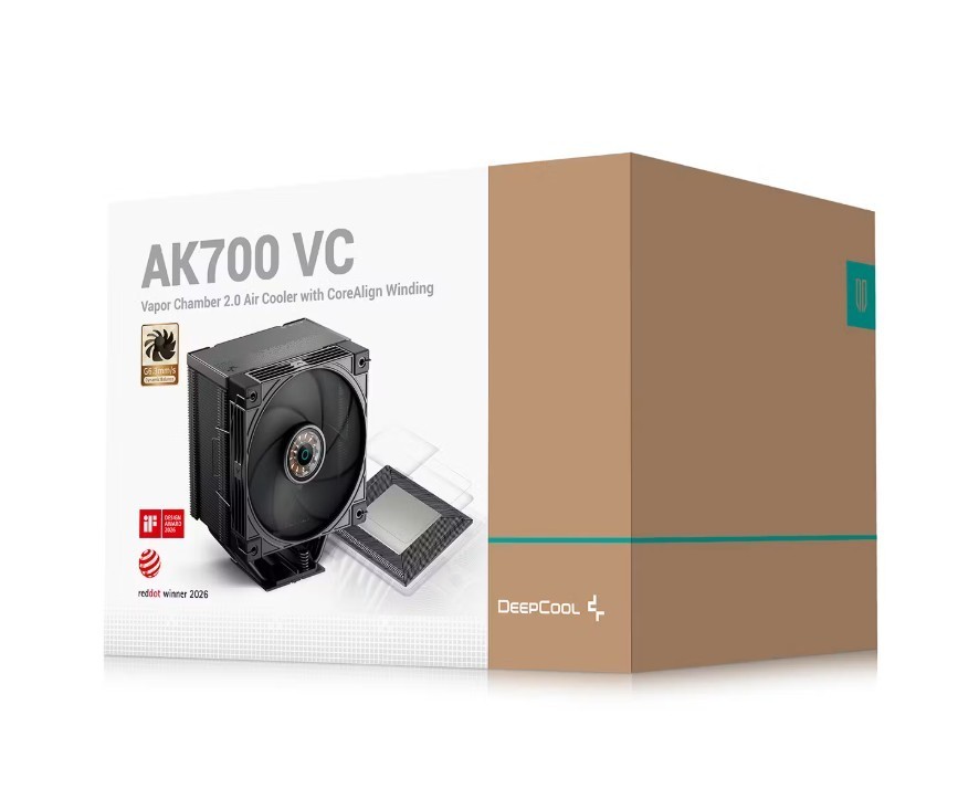 DeepCool Ak700 VC Vapor Chamber Air Cooler, 7 Heat Pipes, 4-Pin PWM, Intel LGA1851/1700/1200/115x, Amd Am5/Am4