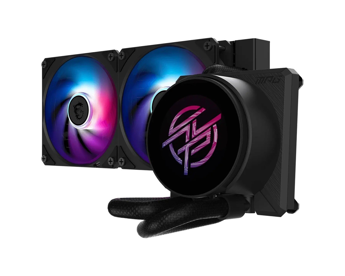 Msi MPG Coreliquid P22 240 - Black, 240MM Aio Cpu Cooler With 2.1' Ips LCD, Dual Argb Fans, And Intel Lga1700/1851 & Amd Am4/Am5 Support