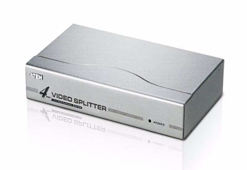 Aten Video Splitter 4 Port Vga Splitter 350MHz, 1920x1440@60Hz Max, Cascadable To 3 Levels (Up To 64 Outputs)
