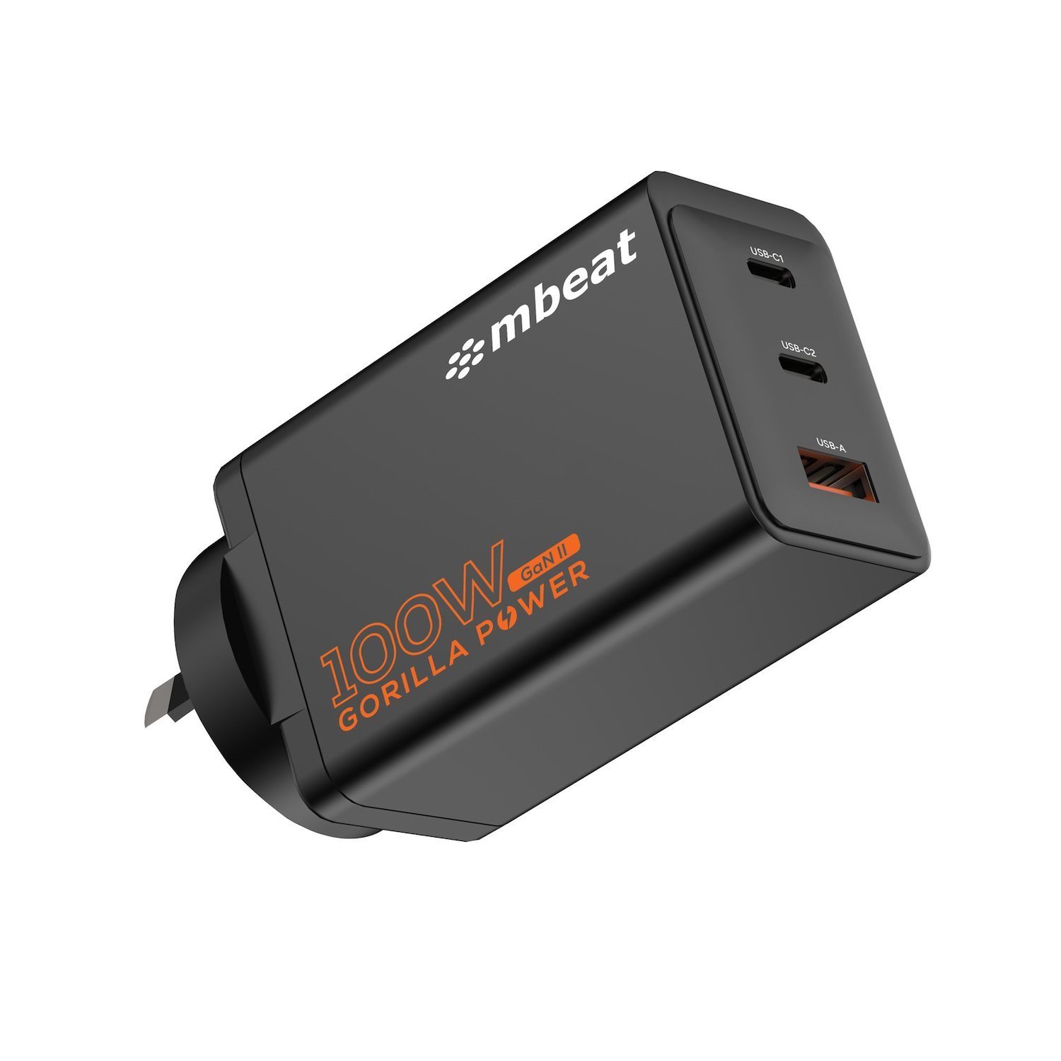 Mbeat Gorilla Power PD 100W GaN Ii Usb-C Charger 50% Smaller Than The Standard Supports A Wide Range Of Devices Product Weight: 180G