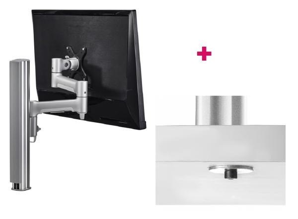 Atdec Desk Mount for Monitor - Silver