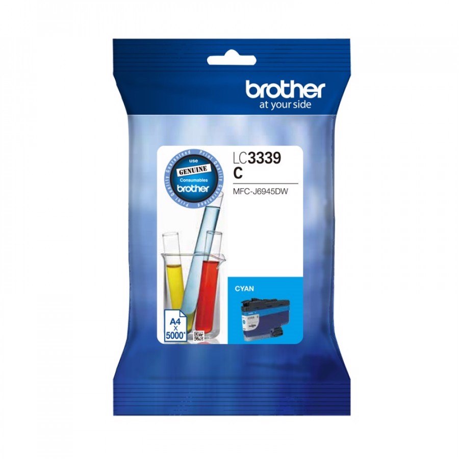 Brother LC-3339XLC Cyan Super High Yield Ink Cartridge To Suit MFC-J6945DW, Upto 5000 Pages