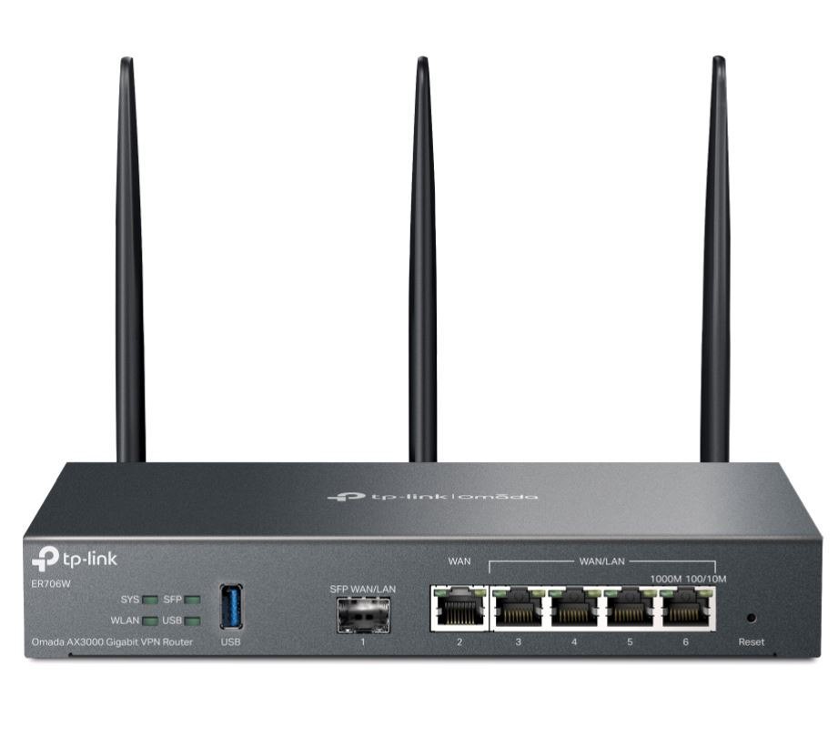 Tp-Link VPN Router, GbE(6), Wan, GbE/WAN(4) Omada 4G+, 5YR WTY