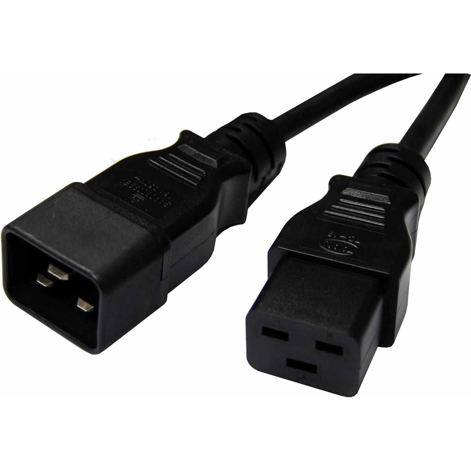 8Ware 2M 15 Amp Power Cable Extension Iec-C19 Male To Iec-C20 Female