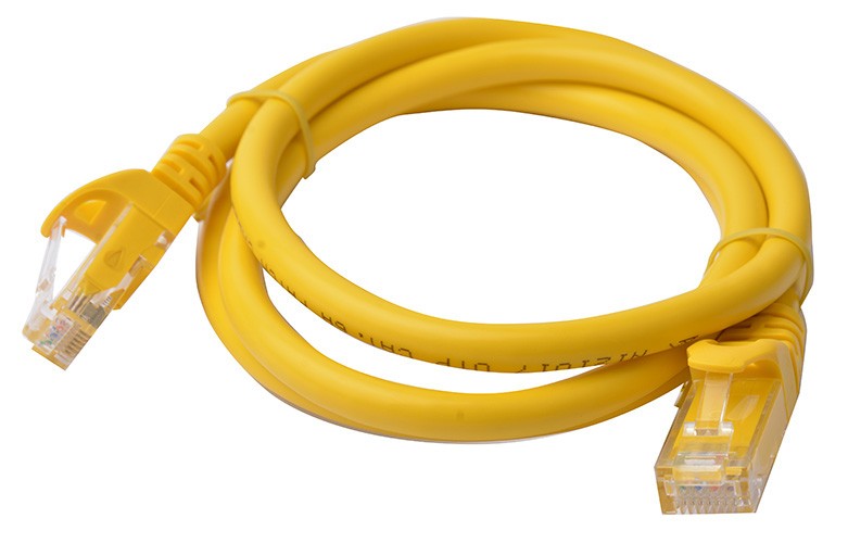 8Ware Cat 6A Utp Ethernet Cable, SnaglessÂ  - 1M (100CM) Yellow