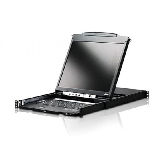 Aten (Cl5800n-Ata-Au) Dual Rail LCD Ps/2-Usb Console 19Inch W/Cable/Usa Kb/Au