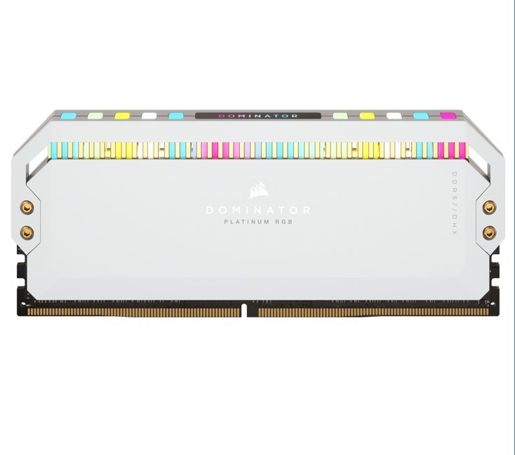 Corsair Dominator Platinum RGB 64GB (2x32GB) DDR5 Udimm 5200Mhz C40 1.25V White Desktop PC Gaming Memory