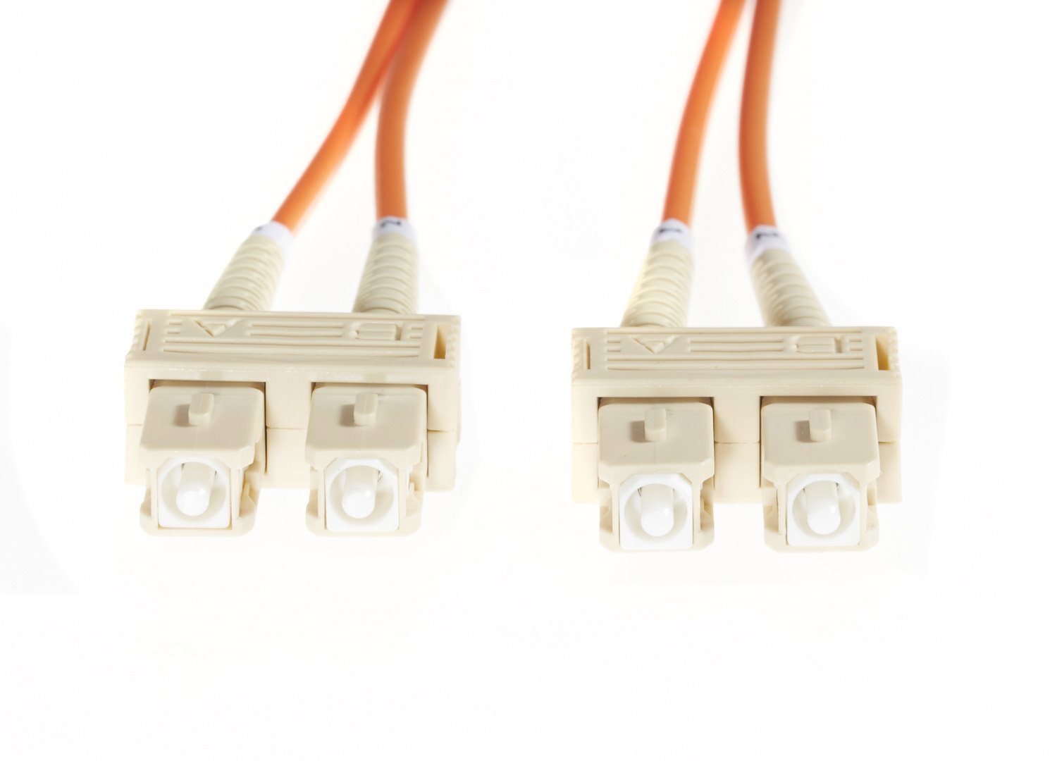 4Cabling 15M SC-SC Om1 Multimode Fibre Optic Cable: Orange