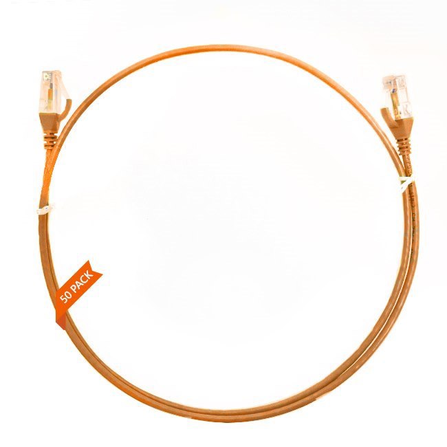 4Cabling 1.5m CAT6 Ultra Thin LSZH Ethernet Network Cable | 50 Pack Orange