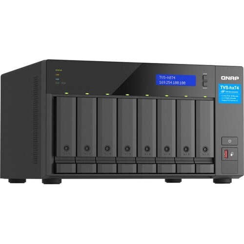 Qnap 8-Bay Nas (No Disk) Intel 6-Core 2.5GHz, 32GB, 2.5GbE(2 ), M.2(2), PCIe, TWR, 3YR WTY
