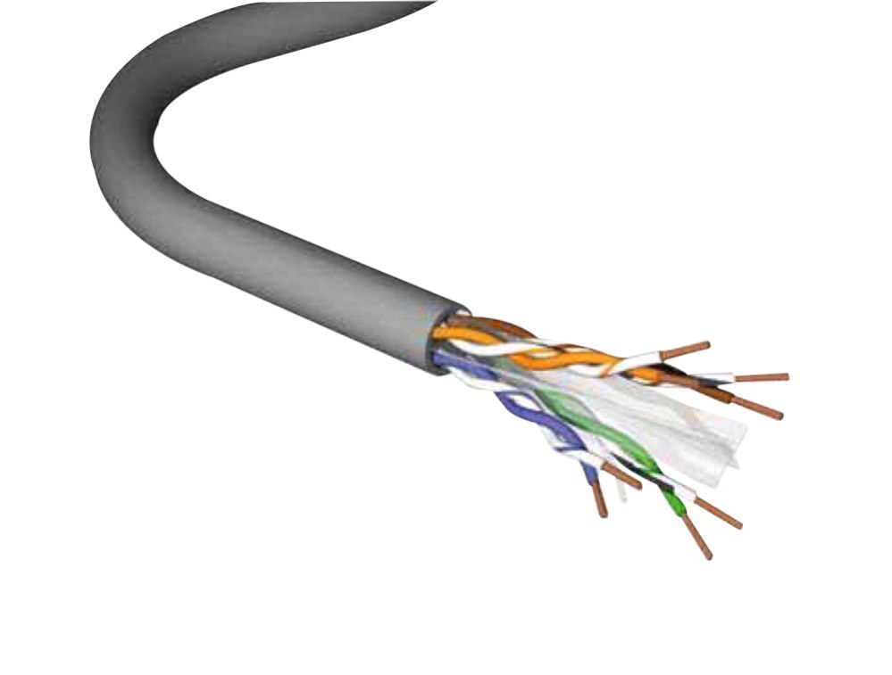 Leviton - Cat 6 23 Awg U/Utp 4 Pair LSHF/LSZH Cable Grey 305M- EuroClass Eca