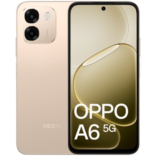 Oppo A6 5G 256GB - Aurora Gold (Cph2831au Gold)*AU Stock*, 6.75', HD+, 120Hz, 6GB/256GB, 50MP/8MP, Dual Sim, 6550mAh, 2 Years Warranty