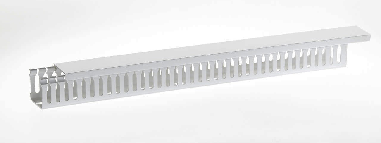 4Cabling Slotted Cable Ducting - 2M Length 65 X 65MM - White