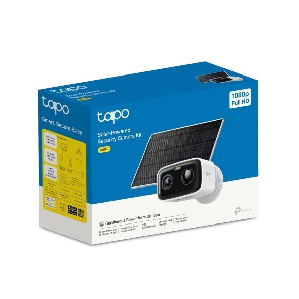 Tp-Link Tapo Kit Solar-Powered Security Camera Kit, 1080P, Colour Night Vision, Ip66, 1YR