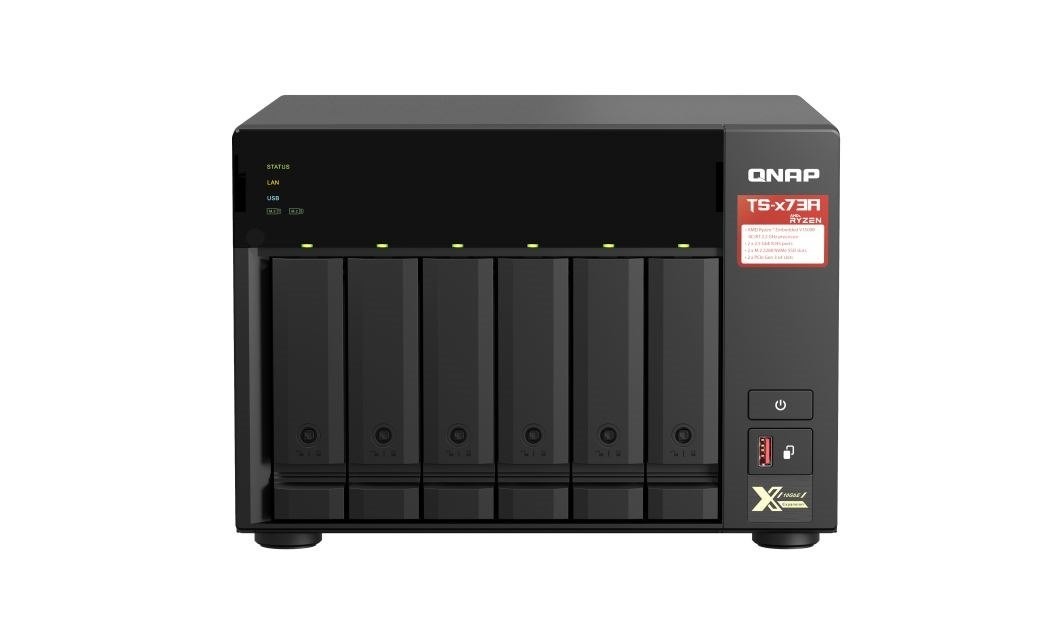 Qnap 6-Bay Nas 3.5"(0/6), Amd QC-2.2GHz, 8GB, 2.5GbE(2), M.2(2), PCIe, TWR, 3YR WTY