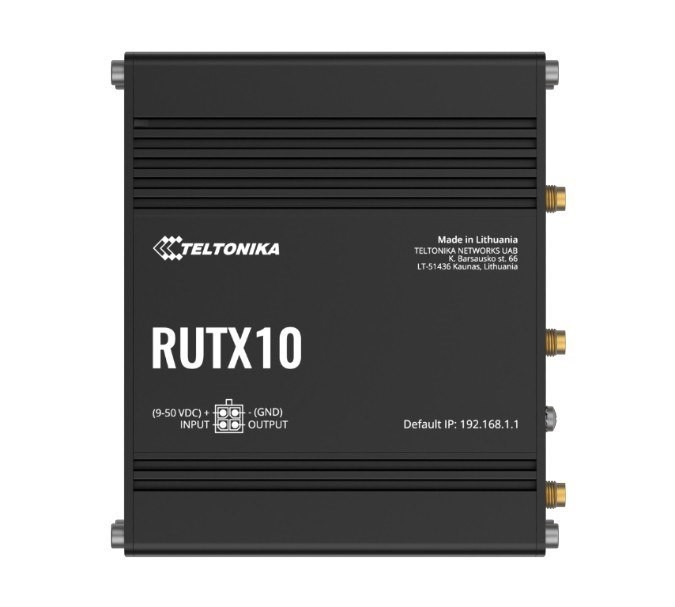 Teltonika Rutx10 Professional Ethernet Router, Industrial Ethernet Router/VPN/Firewall (No-Lte) With Dual Band WiFi 5 802.11Ac, Psu Included